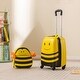 preview thumbnail 2 of 9, Costway 2-Piece Kid’s Luggage Set with Cute Bee Backpack & 18” Rolling - See Details