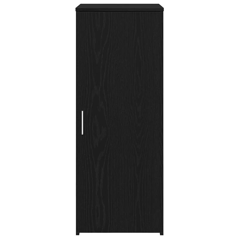 vidaXL Storage Cabinet Black Engineered wood Compact Storage Cabinet - 17.7 x 15.7 x 40.7 in