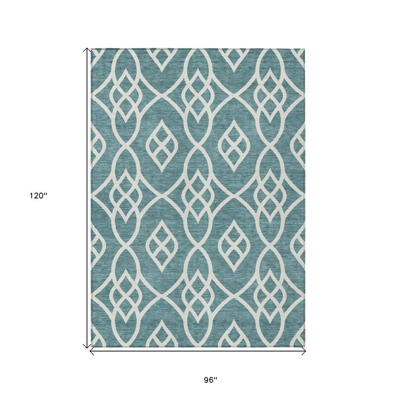 HomeRoots Trellis Transitional Rectangle Outdoor Rug
