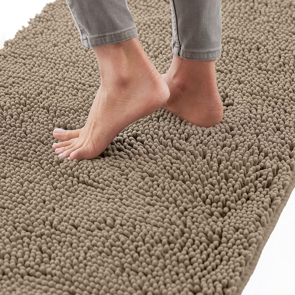 Thick Soft Absorbent Chenille, Rubber Backing