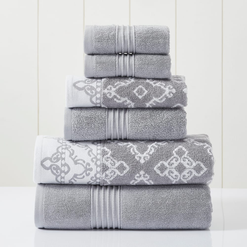 Modern Threads Charlize 6-Piece Yarn Dyed Jacquard Towel Set