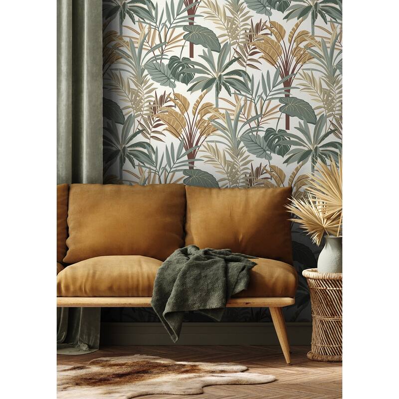 Rasch Rudyard Apricot Tropical Flora Wallpaper
