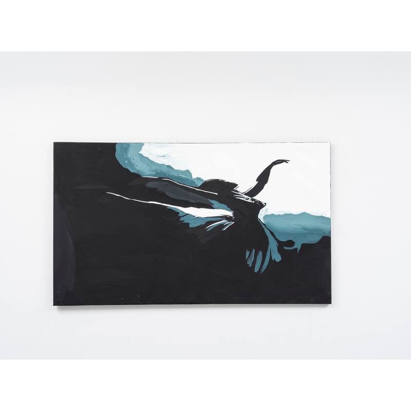 Wandela Wall Canvas Paintings 47'' x 27'' - Black