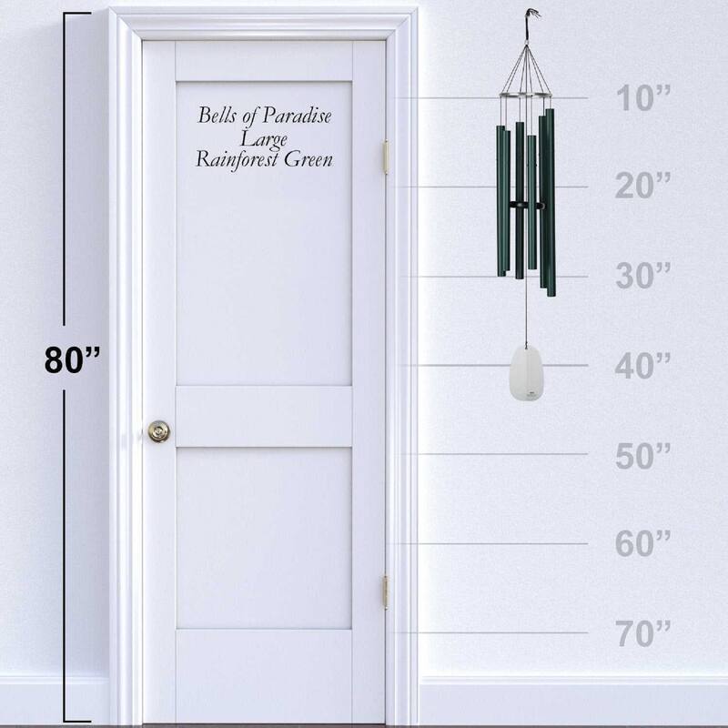 Windchime Bells of Paradise Rainforest Green 44"