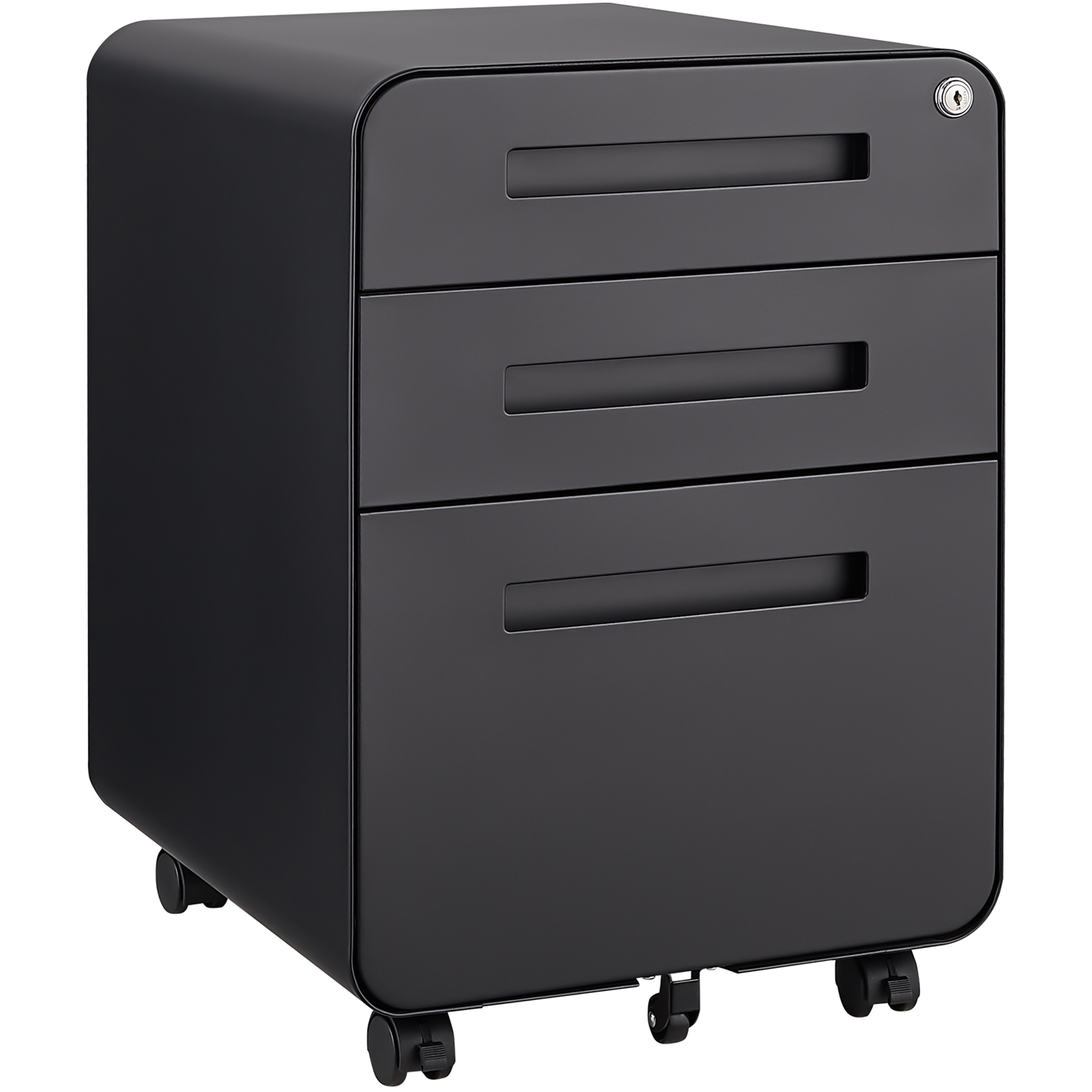 3-Drawer Under-Desk File Cabinet with 5-Wheel