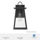 preview thumbnail 8 of 6, Hunter Ivory Dusk Outdoor Black Wall Light - Modern/Contemporary, Cottage - Front Porch, Patio, Garage