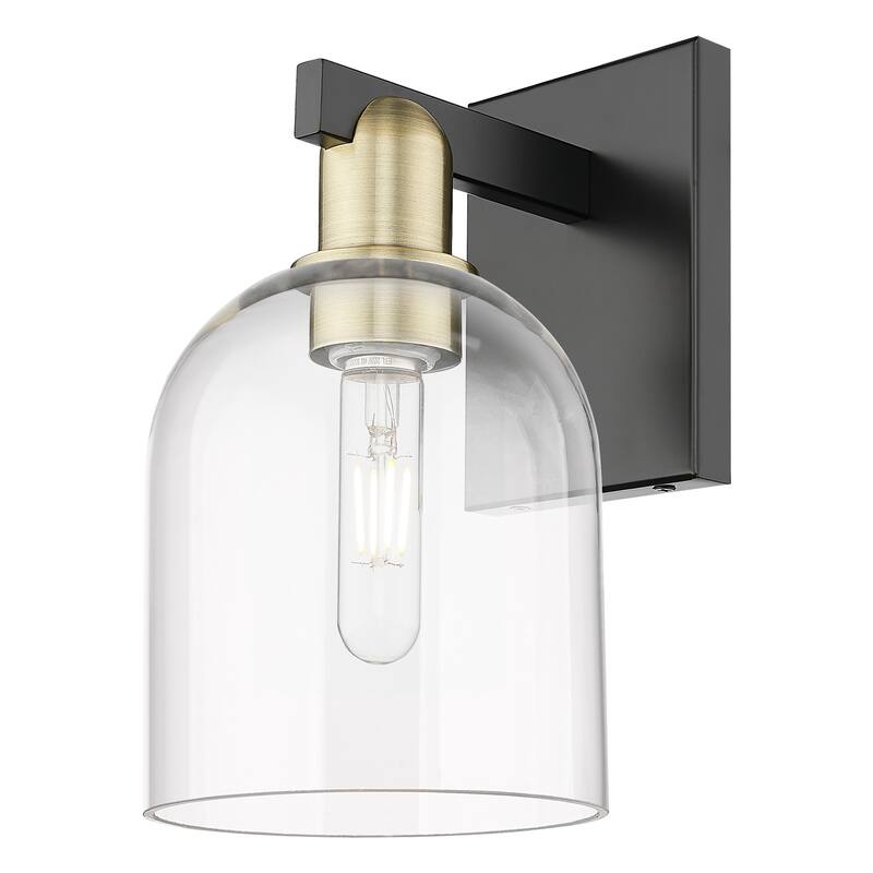 Innovations Lighting 716-1W-12-6 Bella Sconce Bella 12" Tall Wall - Black Antique Brass / Clear