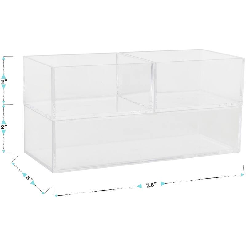 Flash Furniture BE-PB3316-3-MS Brody 2" Tall Crack Resistant Clear