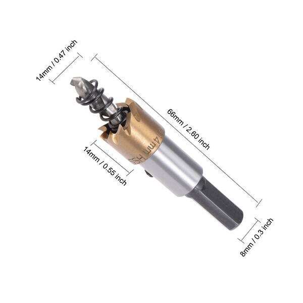 Shop 4 Pcs 14mm Hss Drill Bit Hole Saw Stainless High Speed Steel