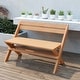 preview thumbnail 2 of 9, Costway Patio Folding Chair Solid Teak Wood Slatted Seat Natural - See Details