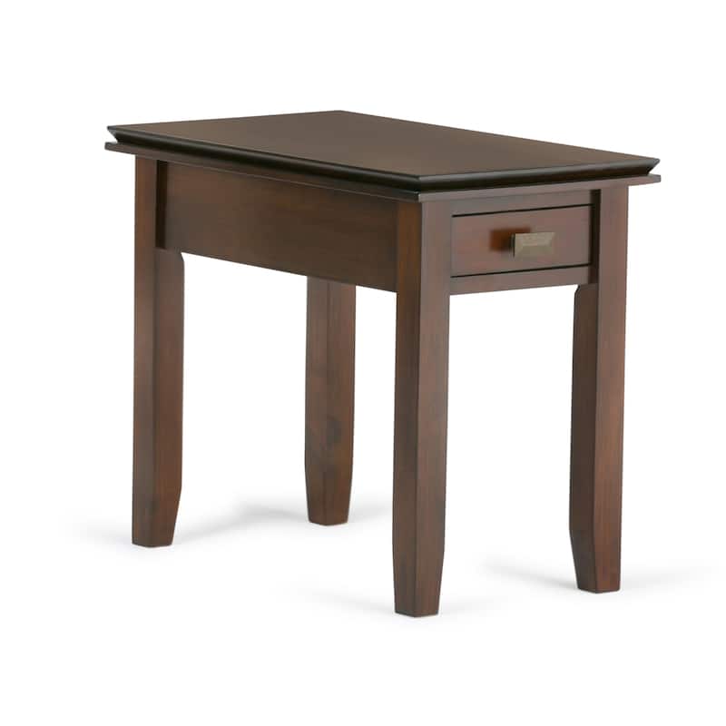 WYNDENHALL Stratford SOLID WOOD 14 inch Wide Rectangle Transitional Narrow Side Table - 14"W x 24" D x 20" H