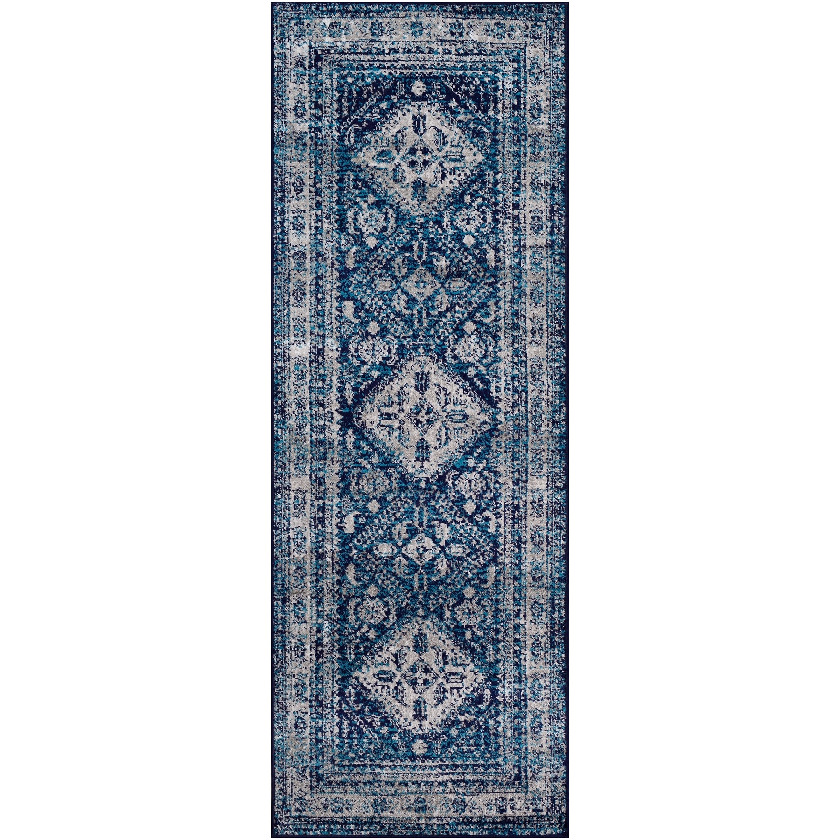 Navy EORC Heriz Area Rug 26 x 10 Navy EORC Heriz Area Rug 26 x 10