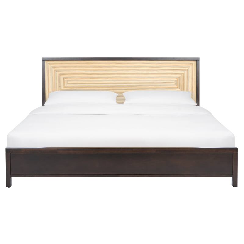 SAFAVIEH Couture Stassie Cane King Bed - Natural/Black - King