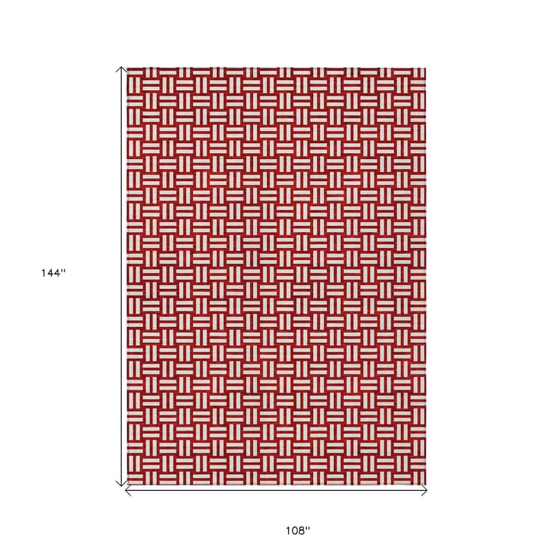 HomeRoots Geometric Transitional Rectangle Outdoor Rug