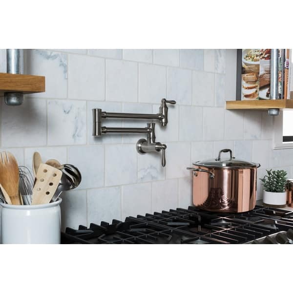 Delta 1177lf Traditional Wall Mounted Pot Filler With Dual Delta 1177lf Traditional Wall