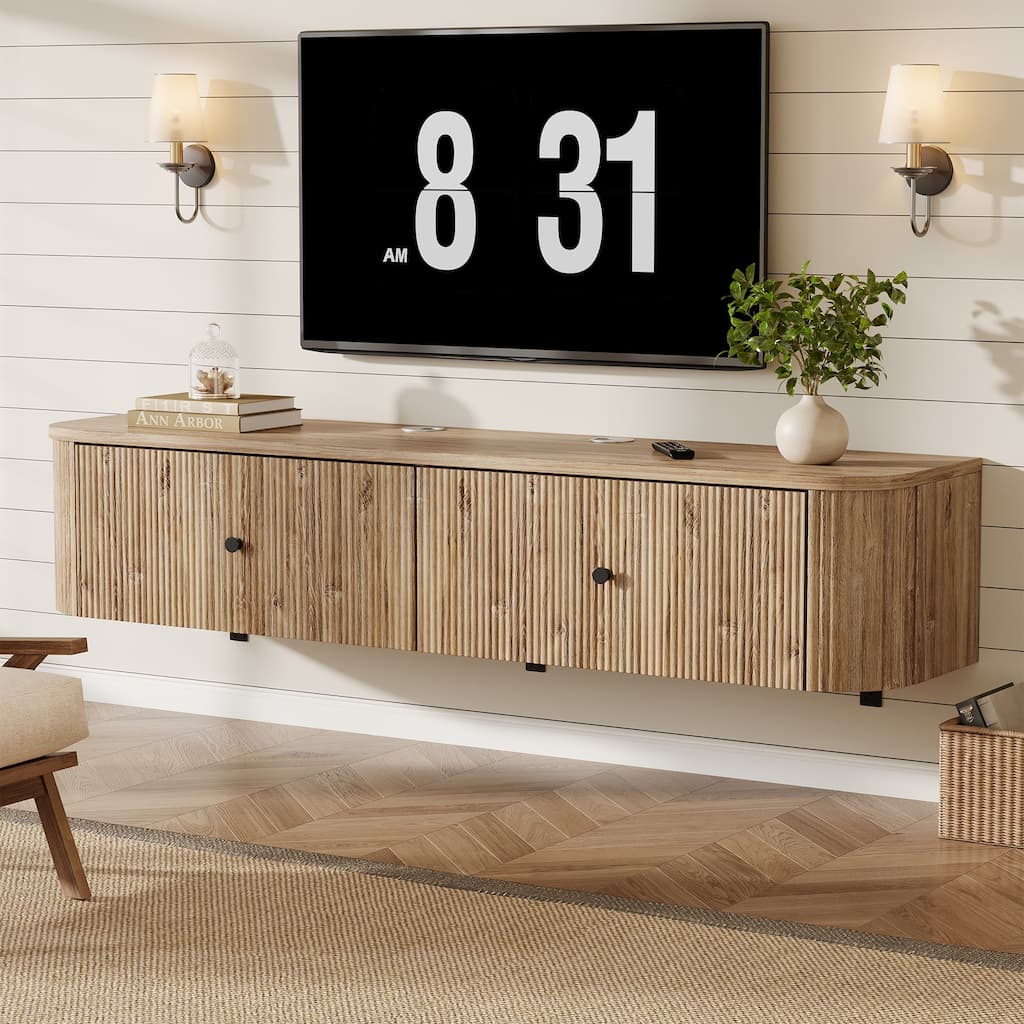 55 Inch TV Stand for up to 65'' TV, Entertainment Center TV Console