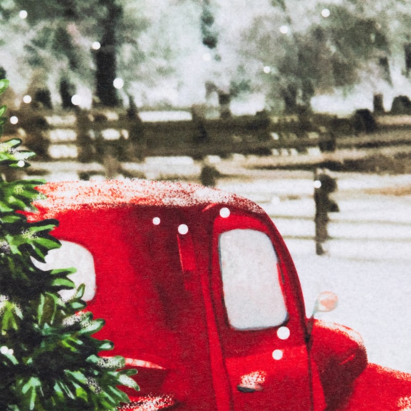 Vintage Pickup Truck Christmas Outdoor Doormat - 17.75" x 29.5"