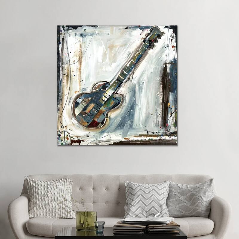 iCanvas "Imprint Guitar" by Kelsey Hochstatter Canvas Print