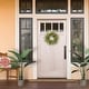 preview thumbnail 3 of 1, Puleo International 24" Artificial Eucalyptus Floral Spring Door Wreath with Berries, Multicolor