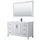 preview thumbnail 53 of 71, Daria 60 Inch Single Vanity, Cultured Marble Top, 58 Inch Mirror White, Black Trim, White Cultured Marble Top