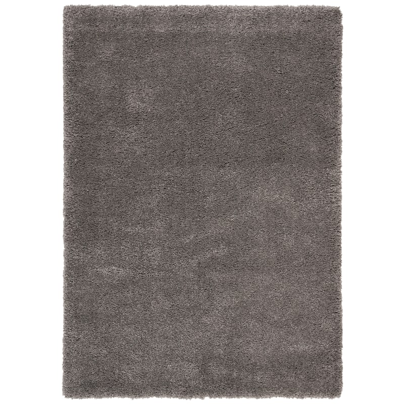 SAFAVIEH Royal Shag Soffia 2-inch Thick Rug - 6'7" x  6'7" - Dark Grey - Square