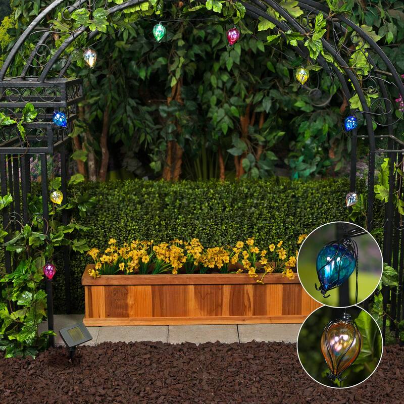 Solar Colorful Air Balloons String Lights with Cool White LED
