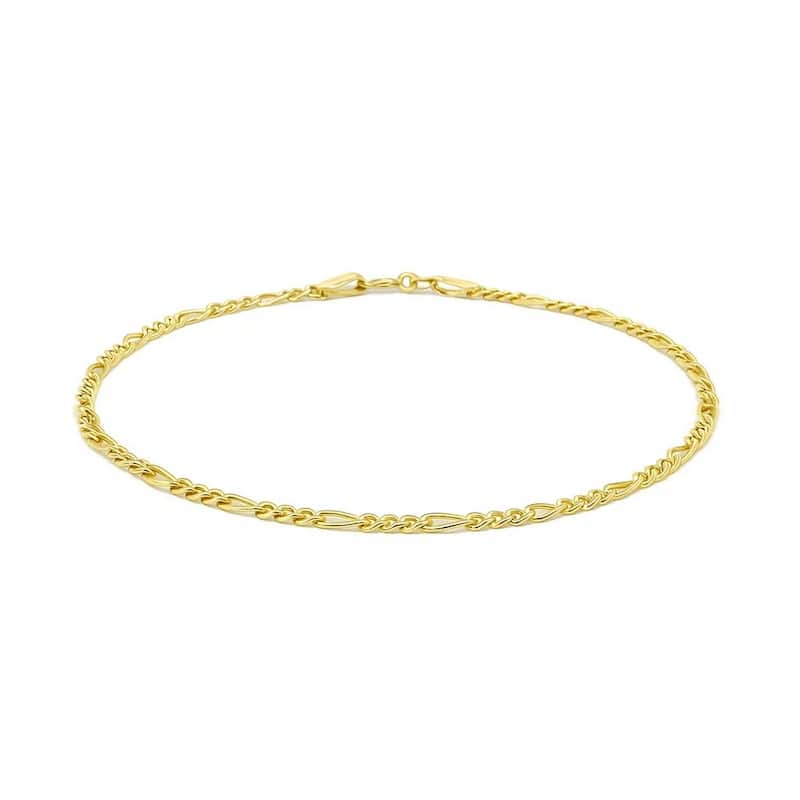 MayaMila 14k Yellow Gold Figaro Bracelet 1.5mm