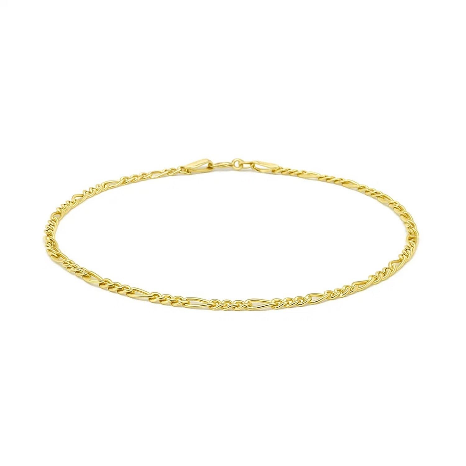 MayaMila 14k Yellow Gold Figaro Bracelet 1.5mm