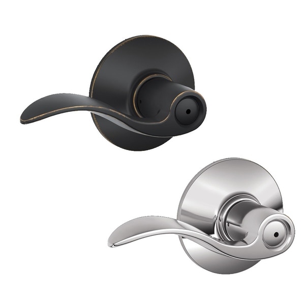 Schlage F40-ACC-RH Accent Right Handed Privacy Door Lever Set - Split Finish Only