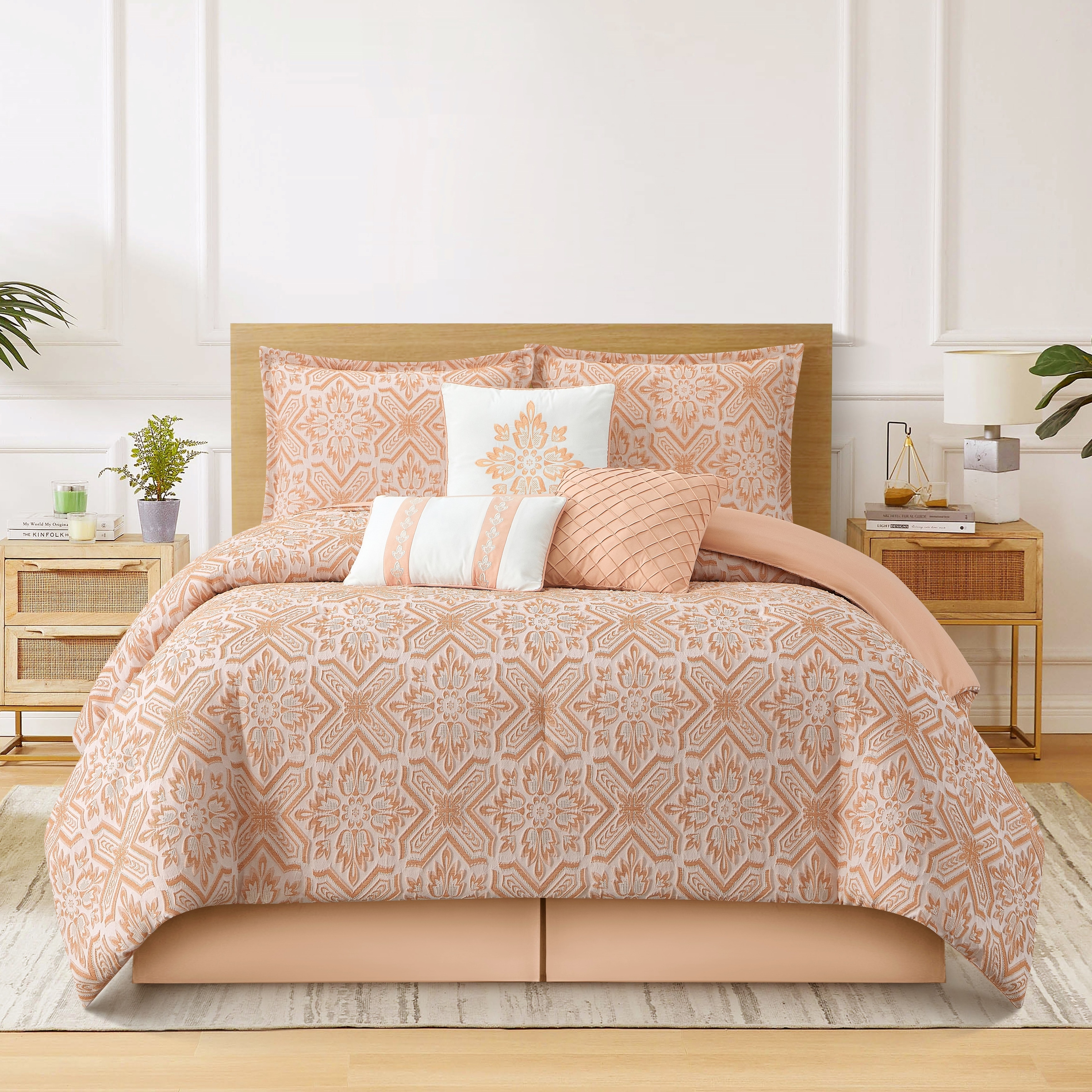 Nanshing Blaze 7 Piece Geometric Jacquard Comforter Set