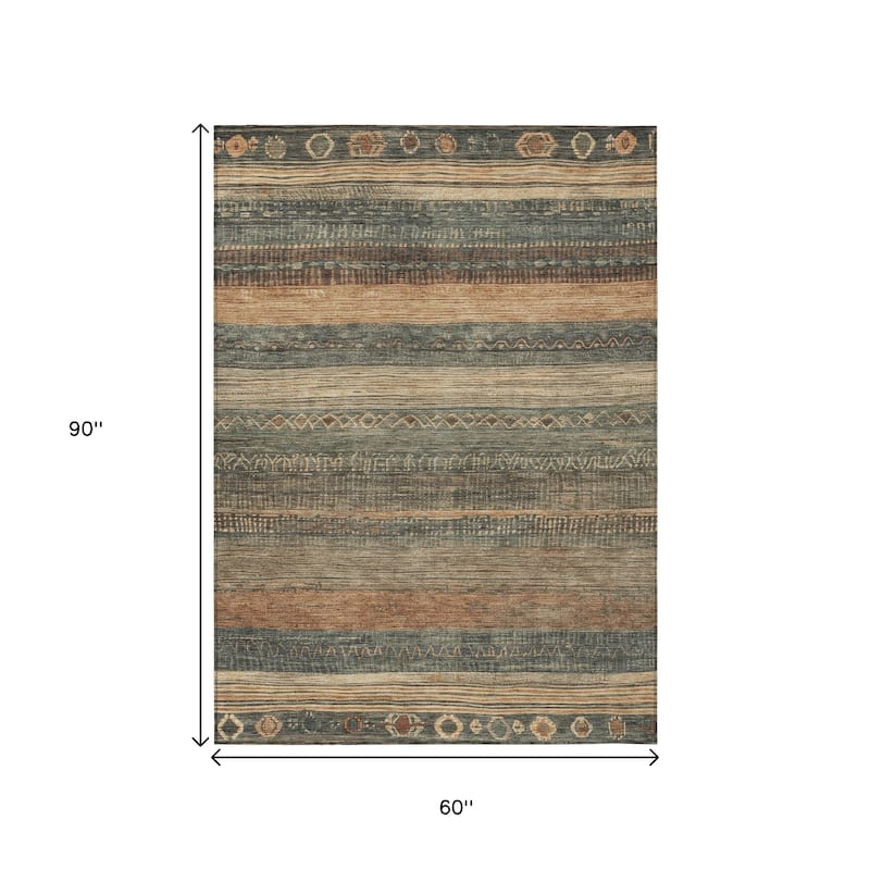 HomeRoots Aztec Transitional Rectangle Outdoor Rug