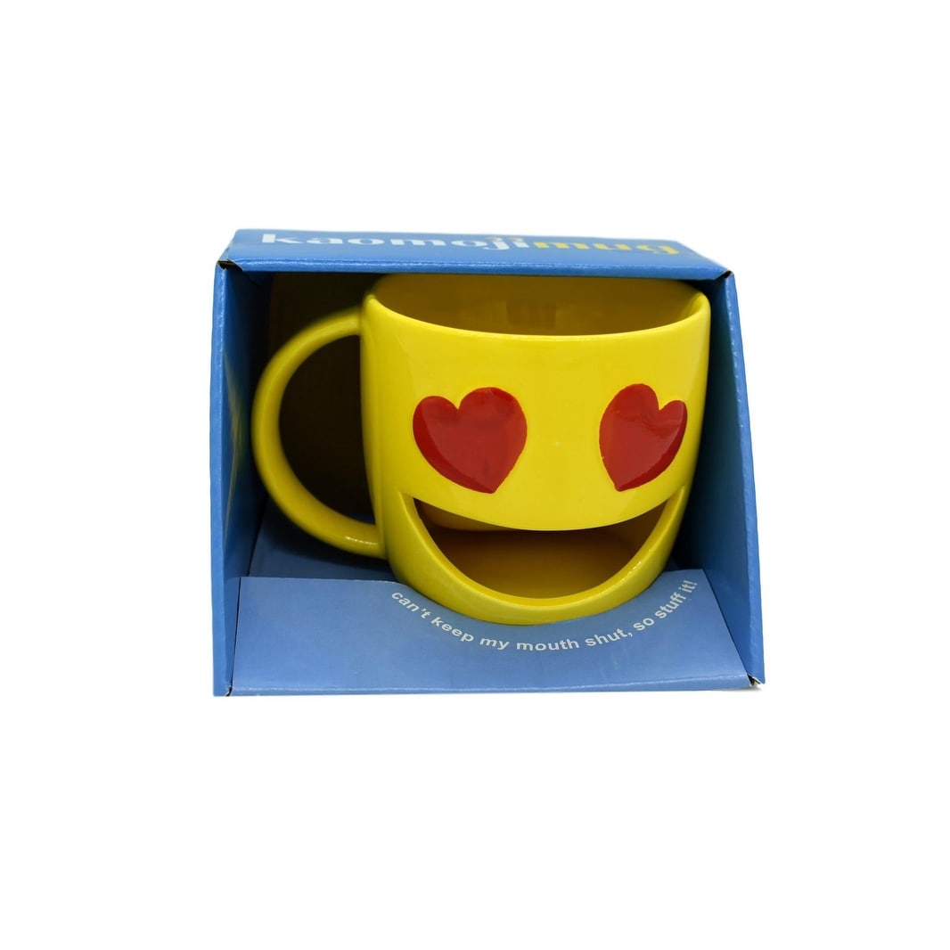 Kaomojizone Heart Eyes Emoji Mug Overstock 31312935