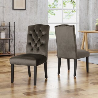 Nickolai Crown Top Velvet Dining Chair (Set of 2) by Christopher Knight Home