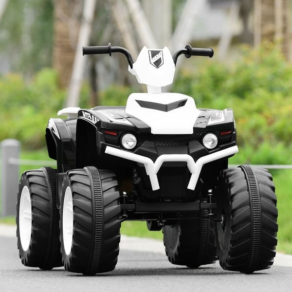 slide 2 of 6, 12V Kids 4-Wheeler ATV Quad Ride On Car -White - 42" x 25.5" x 29"(L x W x H)