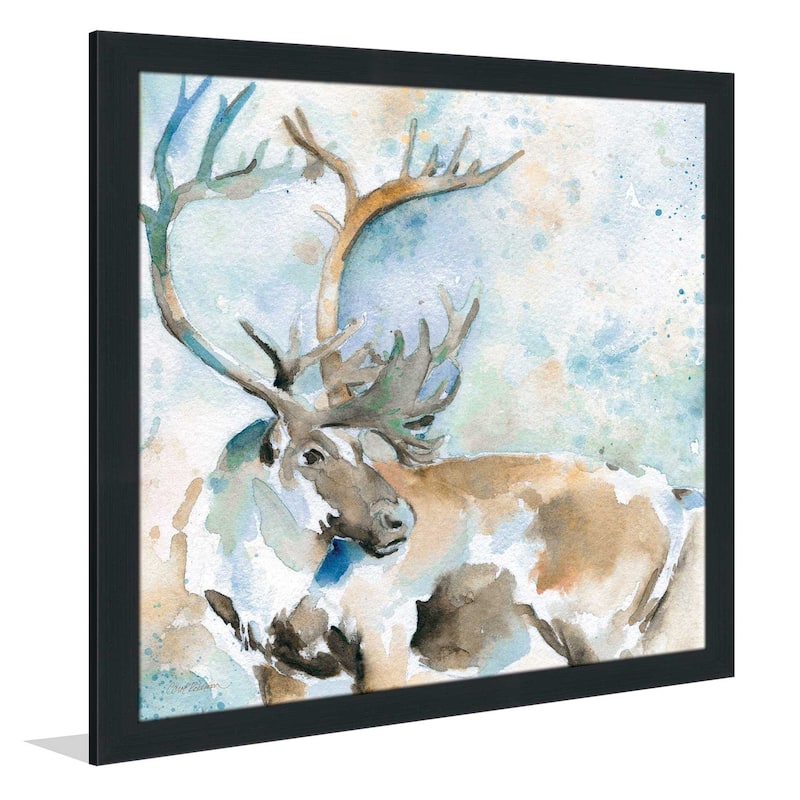 "Caribou On Blue" by Carol Robinson Print on Acrylic