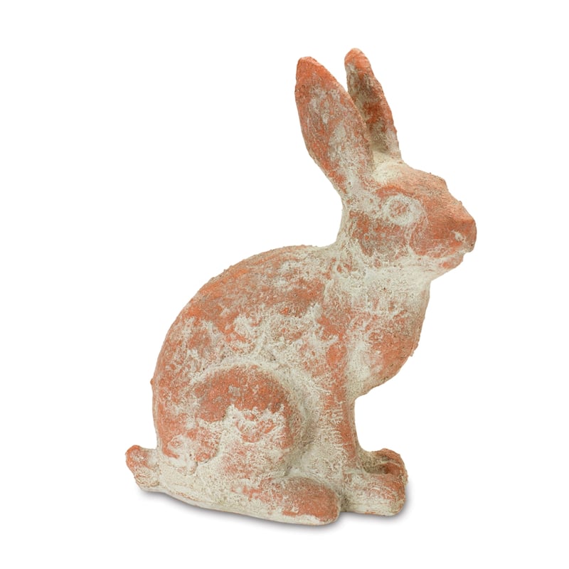 Distressed Garden Rabbit Statue (Set of 2)