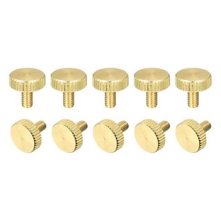 Aexit Thumb Screws For PC - M3x12mm Knurled Head Gold Tone, 10 Pack, Easy Hand-Tighten For Graphics Cards & Cases
