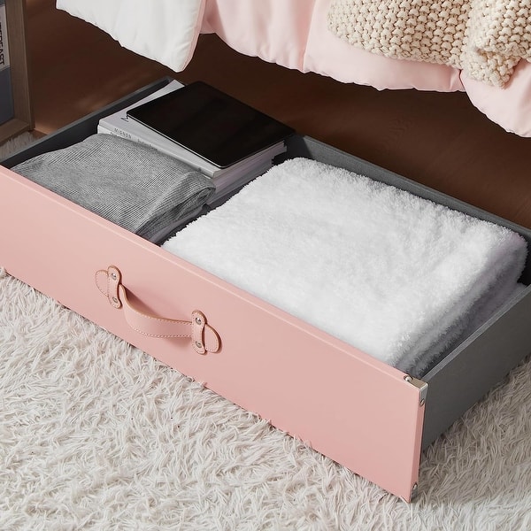 slide 2 of 87, Texture® Brand - Rolling Under Bed Storage Drawer by DormCo Rose Quartz