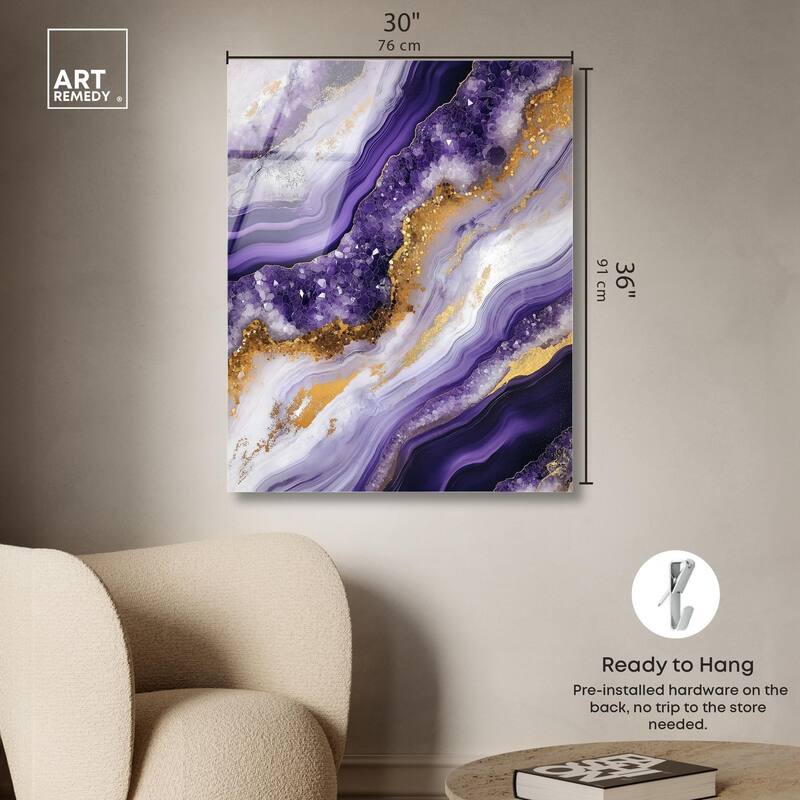 Gemstone Labyrinth I Acrylic by Art Remedy, Ready to Hang