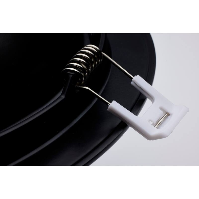 15 Watt CCT Selectable LED Direct Wire Downlight Gimbaled 6 Inch Round Remote Driver Black