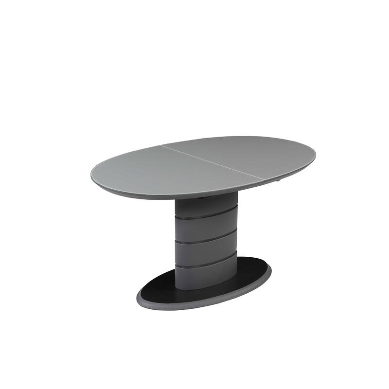 Somette Kenya Dining Set with Art Deco Base and 4 Handle Back Chairs