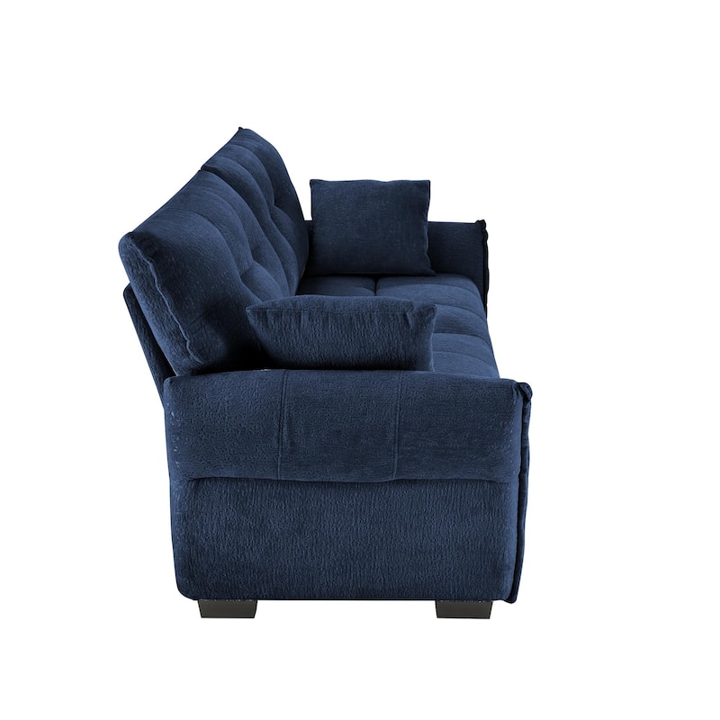 78.7" Chenille 3-Seat Sofa with Tufted Design,High-Resilience Sponge Cushions