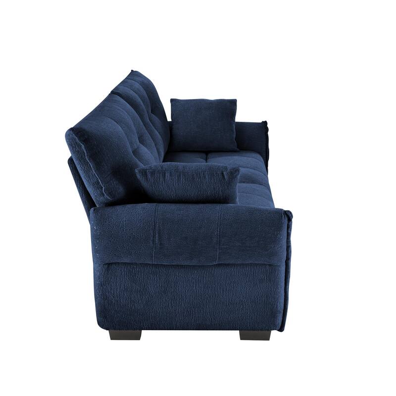 78.7" Chenille 3-Seat Sofa with Tufted Design & Sponge Cushions
