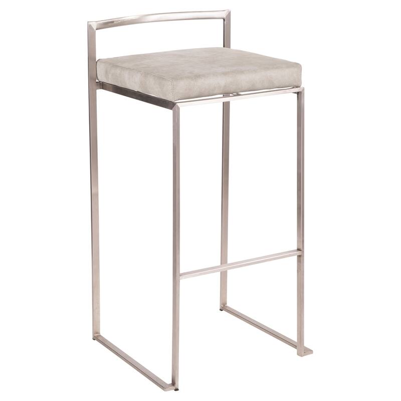 Silver Orchid Forrest Stainless Steel Stackable Fully Welded Bar Stool (Set of 3)