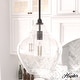 preview thumbnail 1 of 9, Hunter Dunshire Ginger Jar Pendant - Kitchen Island, Dining Room, Entry - Transitional, Modern Farmhouse 12-inch - Noble Bronze-Seeded Glass