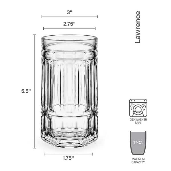 Mikasa Set of 4 Lawrence Highball Glasses,12 Oz