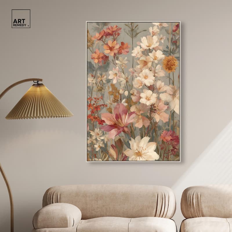 Soft Cream Wilds Canvas by Art Remedy