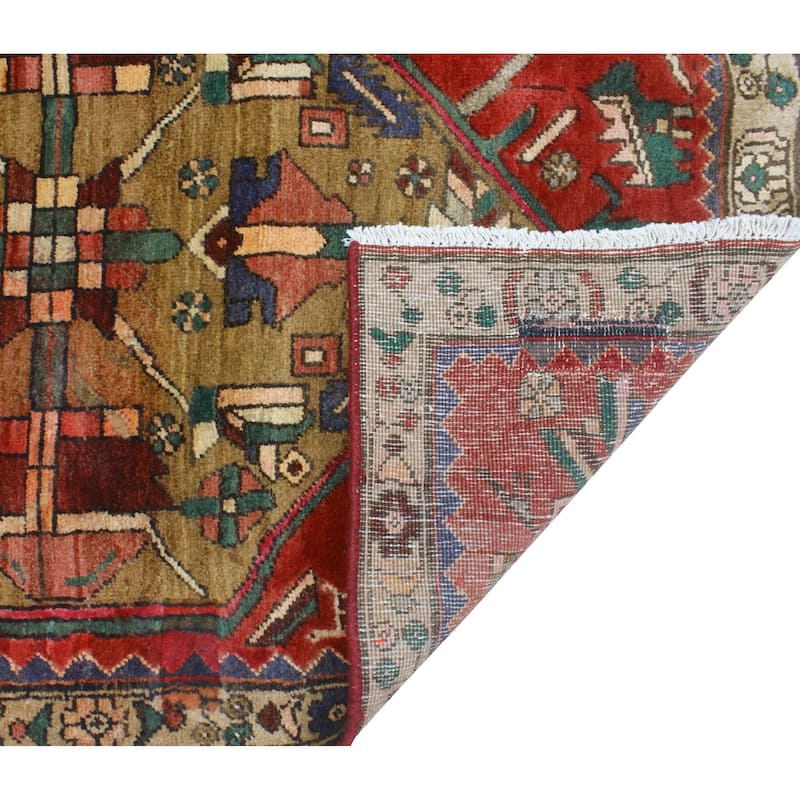 Fine Vintage Distressed Ghani Red/Brown Runner - 2'11" x 7'3"