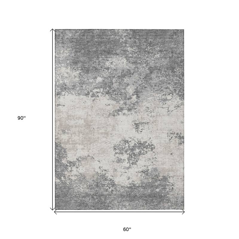 HomeRoots Abstract Transitional Rectangle Outdoor Rug