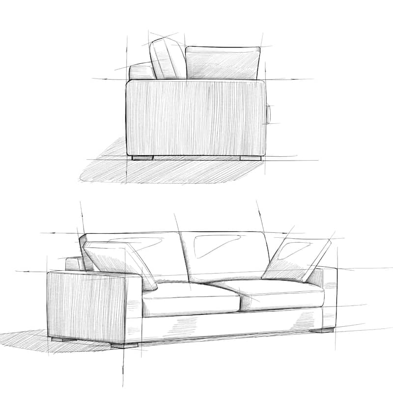 WyndenHall Roscoe 96-inch Sofa in Tightly Woven Performance Fabric